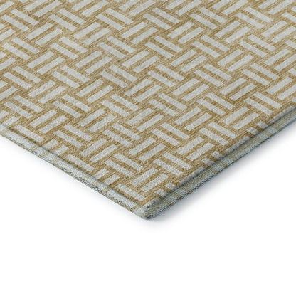 Premium Machine Washable Mayfield AMF925 Gold 10' x 14' Rug