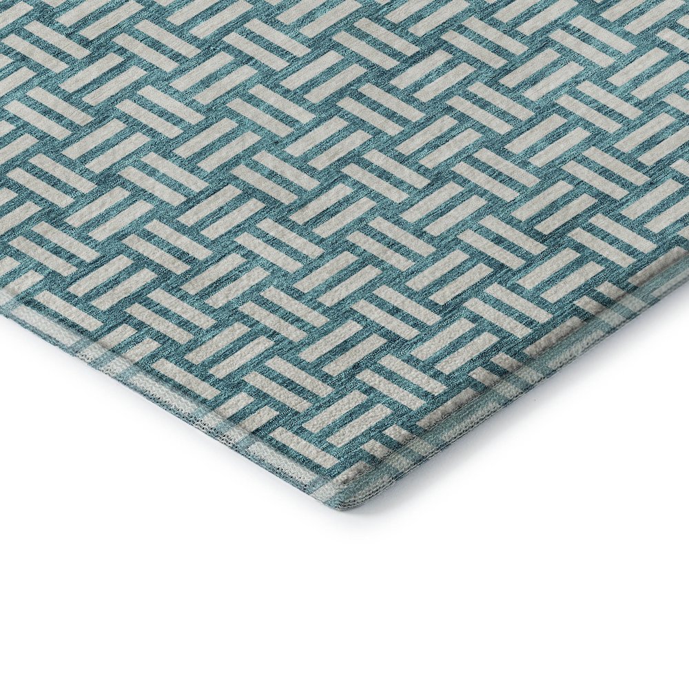 Premium Machine Washable Mayfield AMF925 Teal 10' x 14' Rug
