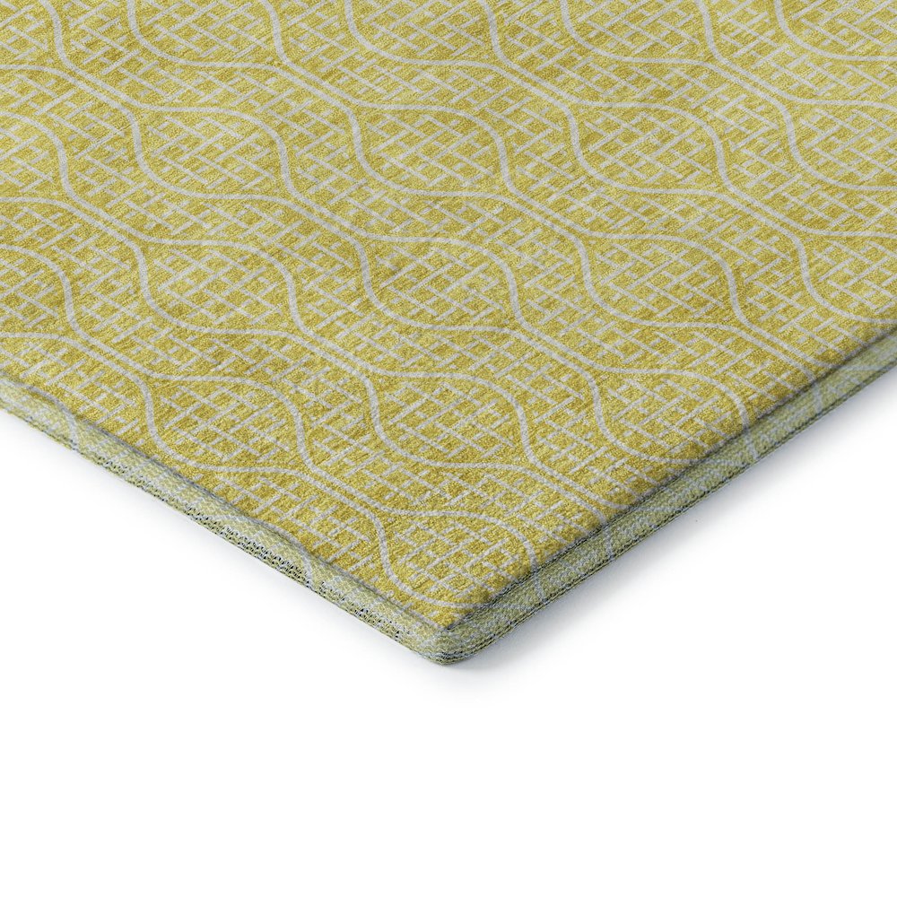 Premium Machine Washable Mayfield AMF926 Yellow 10' x 14' Rug