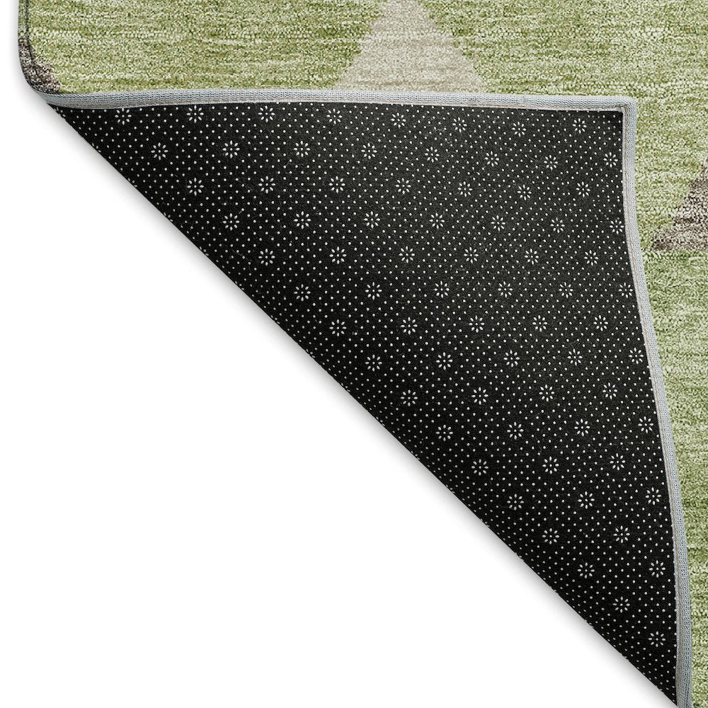 Premium Machine Washable Mayfield AMF965 Green 10' x 14' Rug