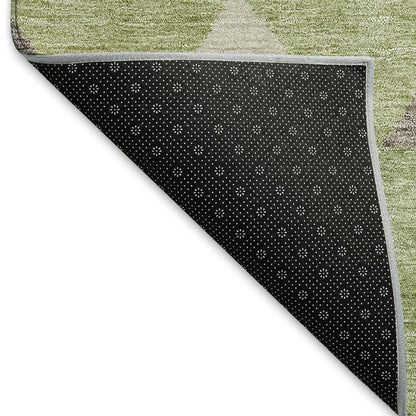 Premium Machine Washable Mayfield AMF965 Green 10' x 14' Rug
