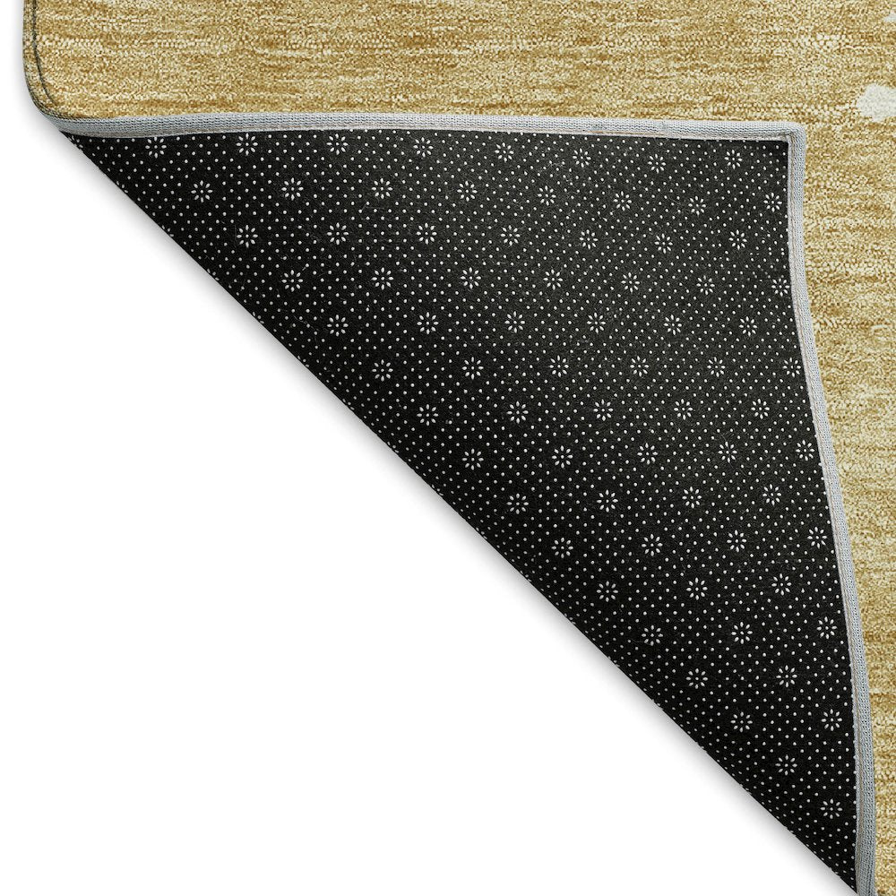 Premium Machine Washable Mayfield AMF975 Gold 10' x 14' Rug