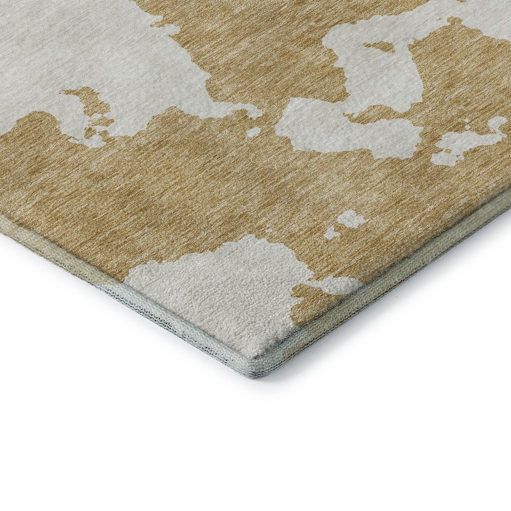 Premium Machine Washable Mayfield AMF975 Gold 10' x 14' Rug