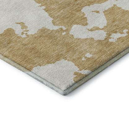 Premium Machine Washable Mayfield AMF975 Gold 10' x 14' Rug