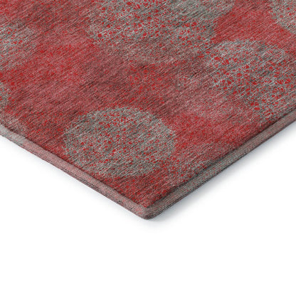 Premium Machine Washable Mayfield AMF977 Red 10' x 14' Rug