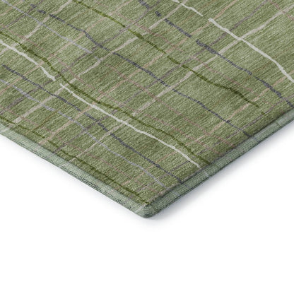 Premium Machine Washable Mayfield AMF998 Green 10' x 14' Rug