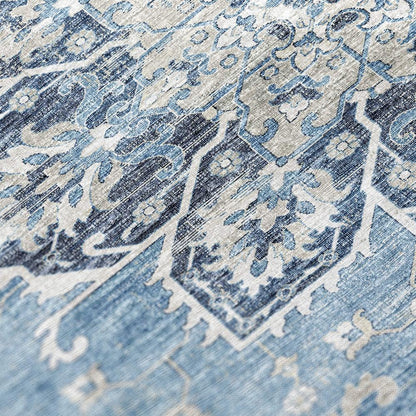 Indoor/Outdoor Marbella MB3 Denim Washable 5' x 7'6" Rug