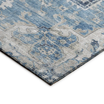 Indoor/Outdoor Marbella MB3 Denim Washable 5' x 7'6" Rug