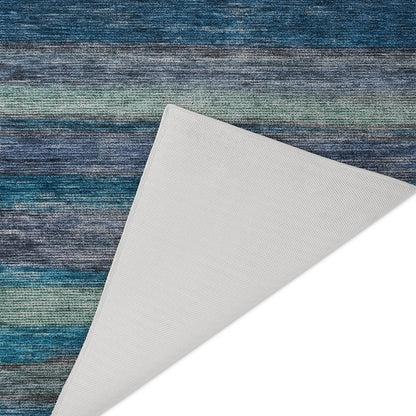Luxury Washable Indoor/Outdoor Kochi Blue 10' x 14' Rug