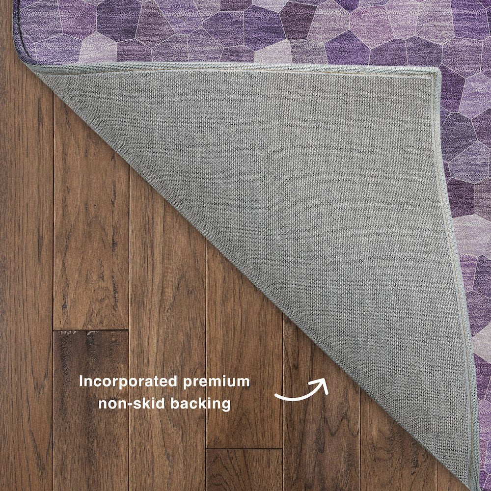 Luxury Washable Indoor/Outdoor Kaleidoscope KL1 Purple 10' x 14' Rug