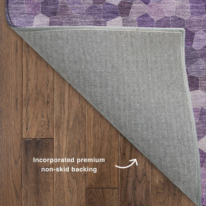 Luxury Washable Indoor/Outdoor Kaleidoscope KL1 Purple 10' x 14' Rug