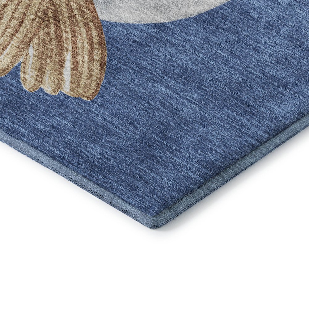 Luxury Washable Indoor/Outdoor Merry & Bright Navy 10' x 14' Rug