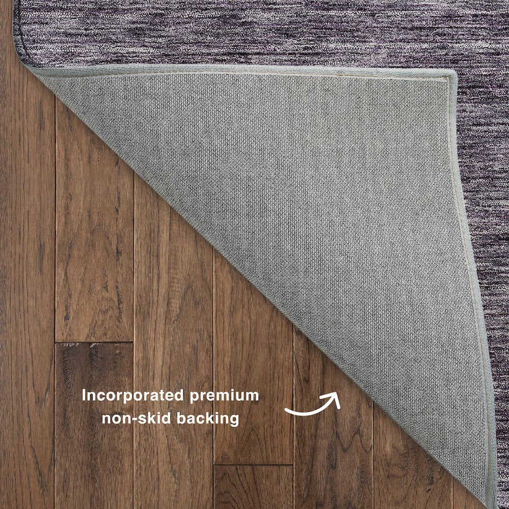 Luxury Washable Indoor/Outdoor Soft Essentials SE1 Purple 10' x 14' Rug