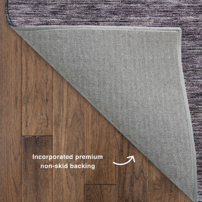 Luxury Washable Indoor/Outdoor Soft Essentials SE1 Purple 10' x 14' Rug