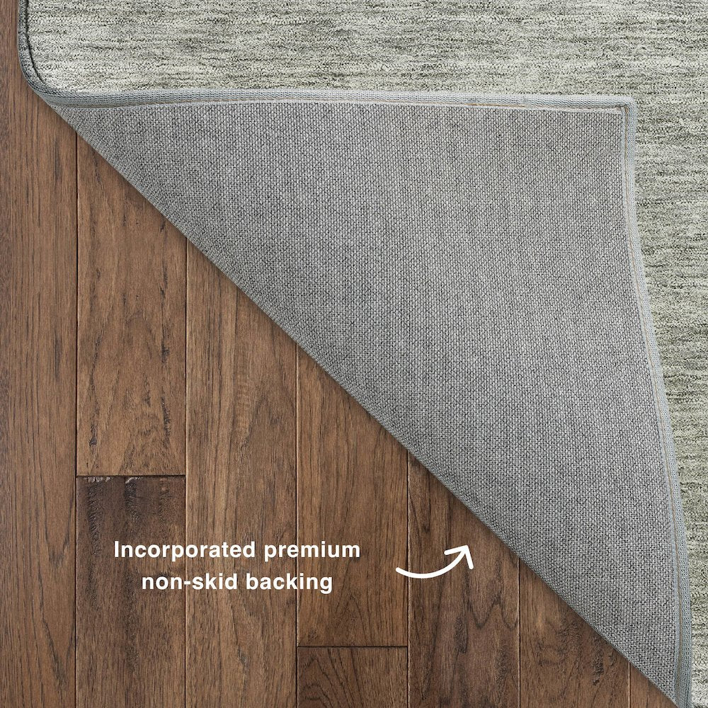 Luxury Washable Indoor/Outdoor Soft Essentials SE1 Gray 10' x 14' Rug