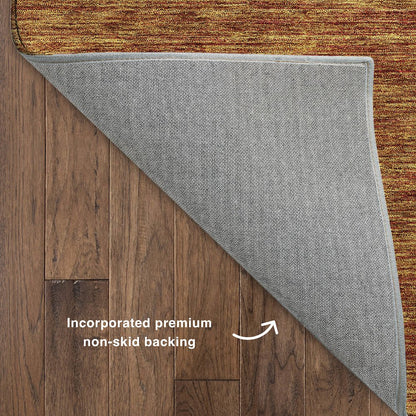 Luxury Washable Indoor/Outdoor Soft Essentials SE1 Orange 10' x 14' Rug
