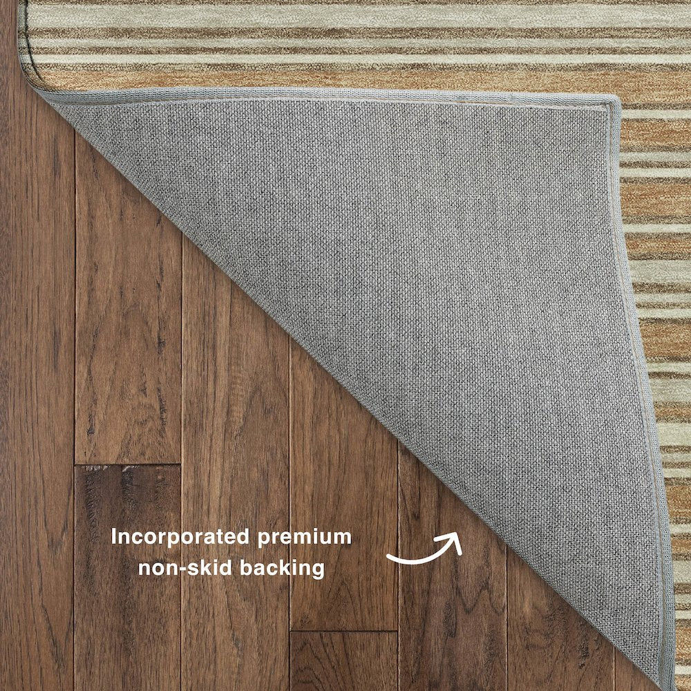 Luxury Washable Indoor/Outdoor Soft Essentials SE2 Orange 10' x 14' Rug