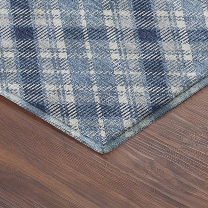 Luxury Washable Indoor/Outdoor Soft Essentials SE3 Blue 10' x 14' Rug