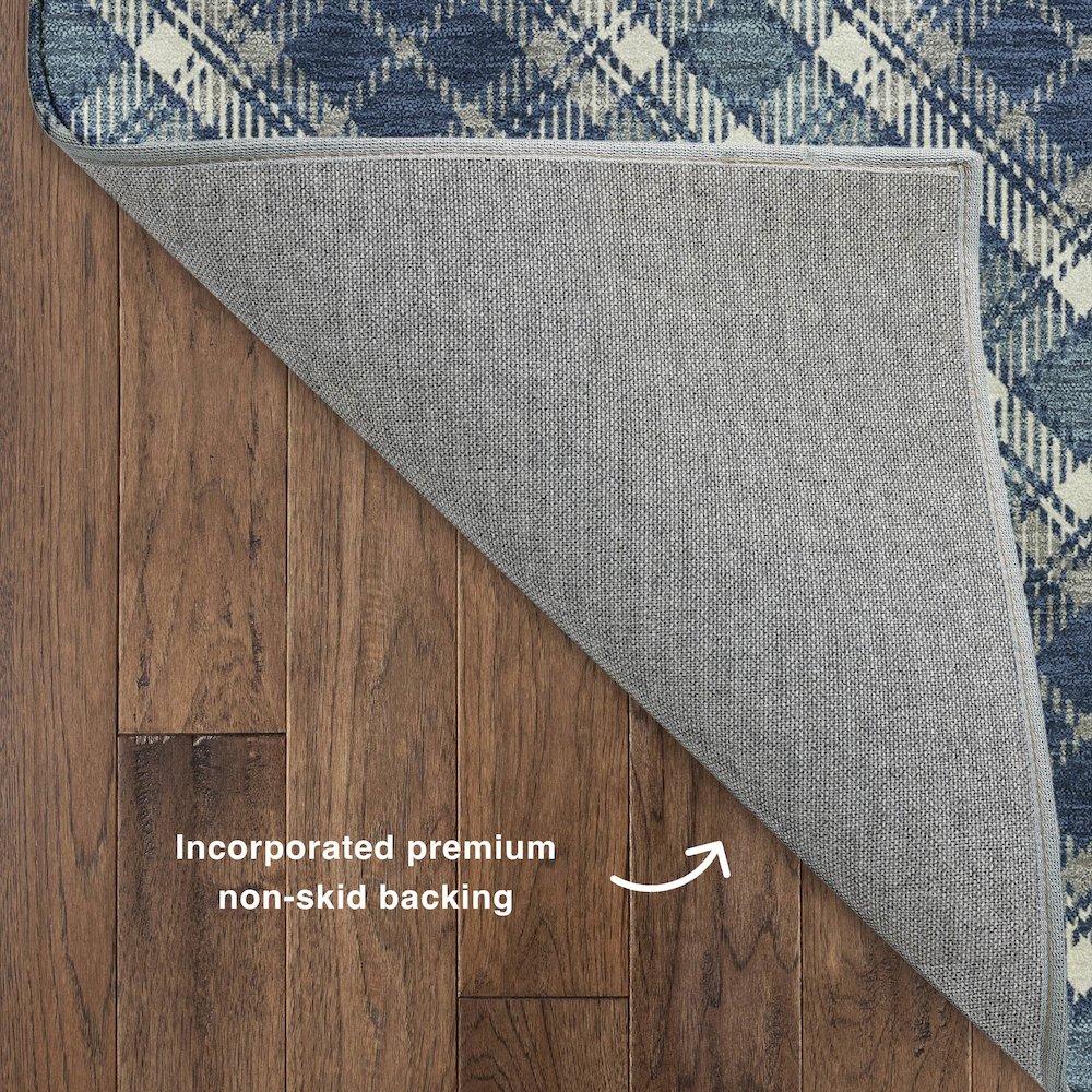 Luxury Washable Indoor/Outdoor Soft Essentials SE3 Blue 10' x 14' Rug