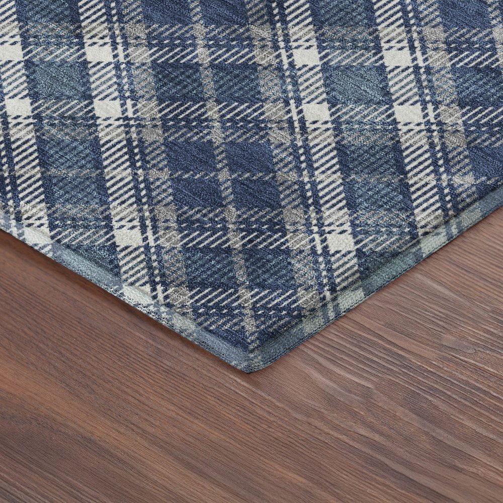 Luxury Washable Indoor/Outdoor Soft Essentials SE3 Blue 10' x 14' Rug