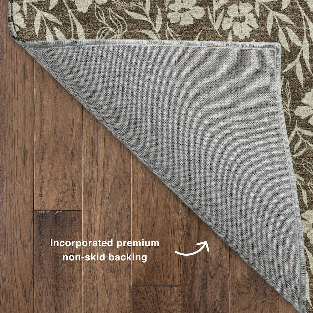 Luxury Washable Indoor/Outdoor Soft Essentials SE4 Brown 10' x 14' Rug