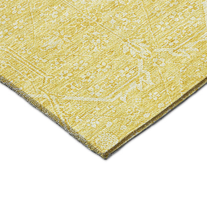 Luxury Washable Indoor/Outdoor Solace Yellow 10' x 14' Rug