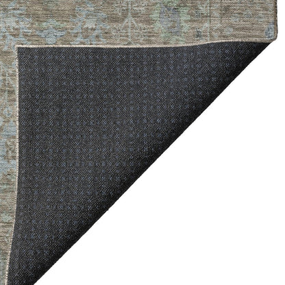 Luxury Washable Indoor/Outdoor Solace Brown 10' x 14' Rug