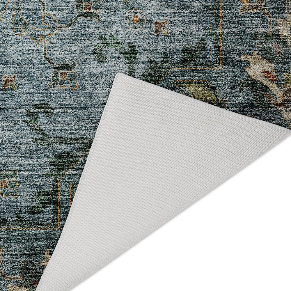 Indoor/Outdoor Silk Road Aqua 9' x 12' Rug