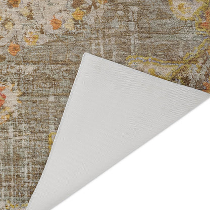 Luxury Washable Indoor/Outdoor Tabrook Brown 10' x 14' Rug