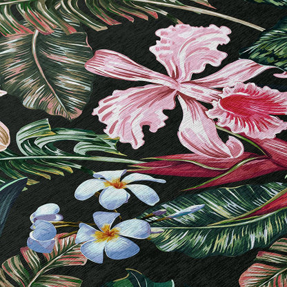 Indoor/Outdoor Tropics TC6 Black Washable 9' x 12' Rug