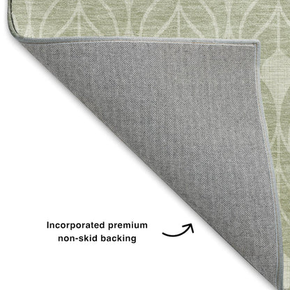 Luxury Washable Indoor/Outdoor The Reserve Celery 10' x 14' Rug