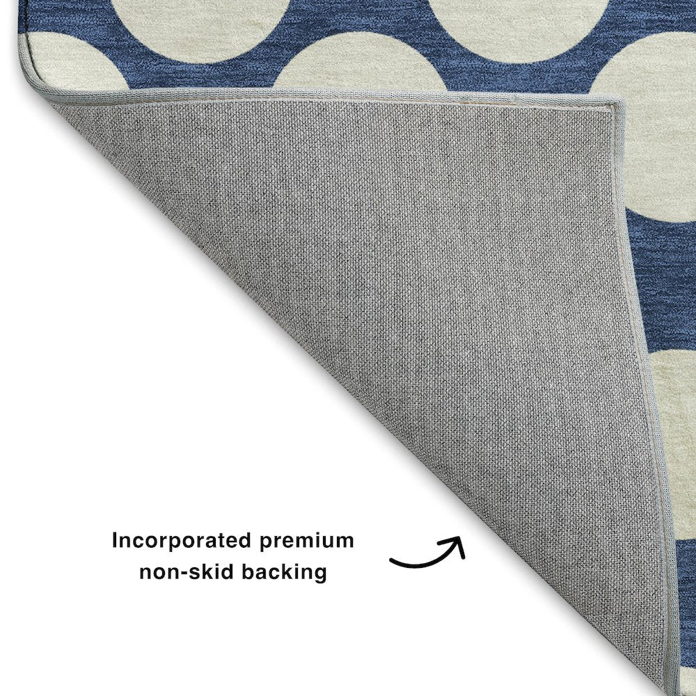 Luxury Washable Indoor/Outdoor The Reserve Navy 10' x 14' Rug