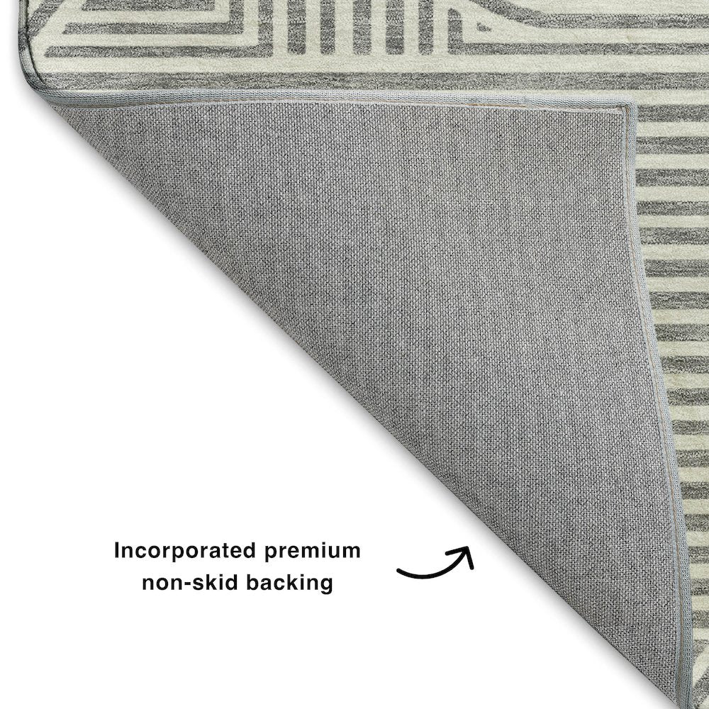 Luxury Washable Indoor/Outdoor The Reserve Gray 10' x 14' Rug