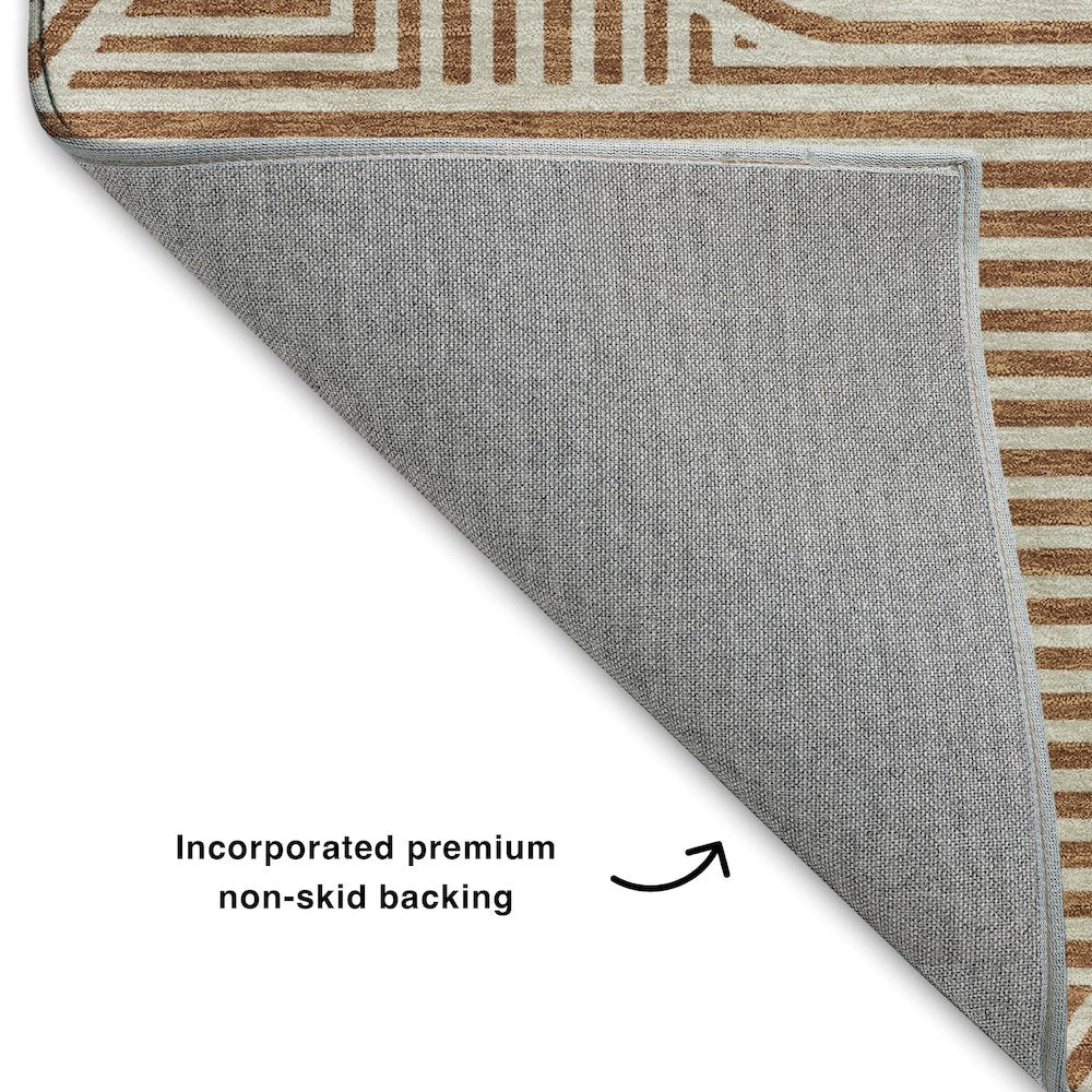 Luxury Washable Indoor/Outdoor The Reserve Paprika 10' x 14' Rug