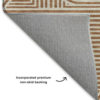 Luxury Washable Indoor/Outdoor The Reserve Paprika 10' x 14' Rug