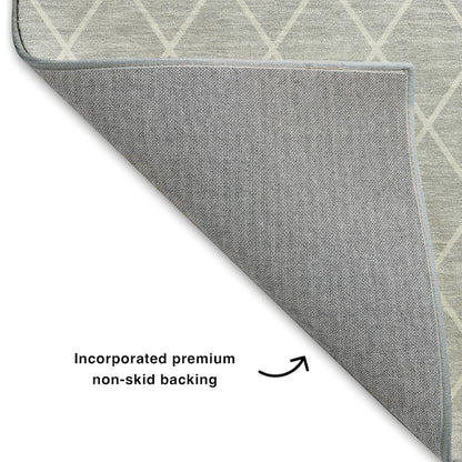 Luxury Washable Indoor/Outdoor The Reserve Silver 10' x 14' Rug