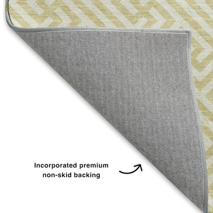 Luxury Washable Indoor/Outdoor The Reserve Wheat 10' x 14' Rug