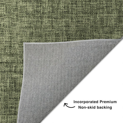 Luxury Washable Voyage VY1 Green 10' x 14' Rug