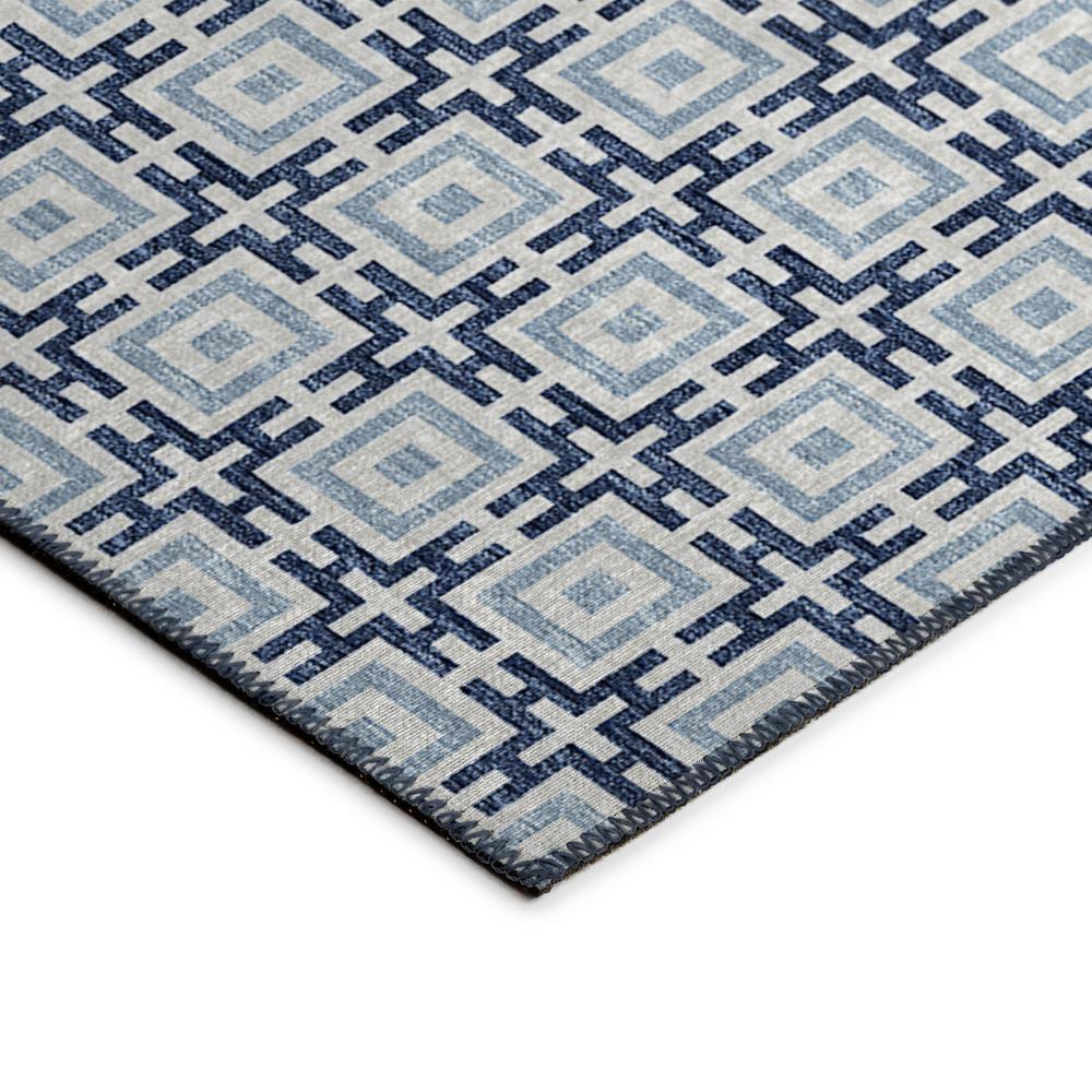 Indoor/Outdoor Marlo MO1 Navy Washable 6' x 6' Rug