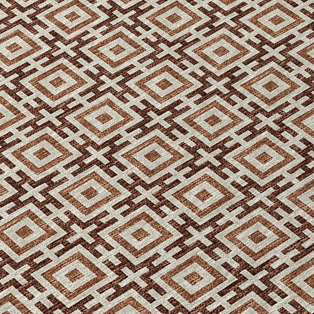 Indoor/Outdoor Marlo MO1 Paprika Washable 6' x 6' Rug