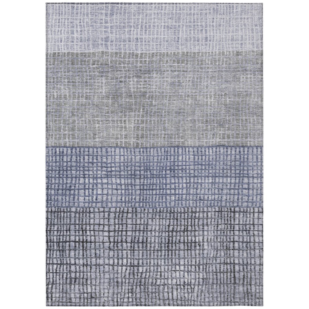 Machine Washable Indoor/Outdoor Chantille Denim 2'6" x 3'10" Rug