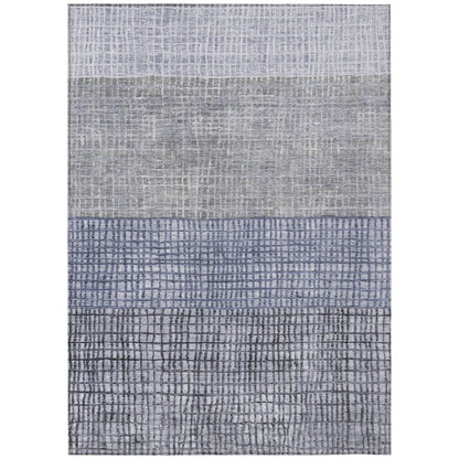 Machine Washable Indoor/Outdoor Chantille Denim 2'6" x 3'10" Rug