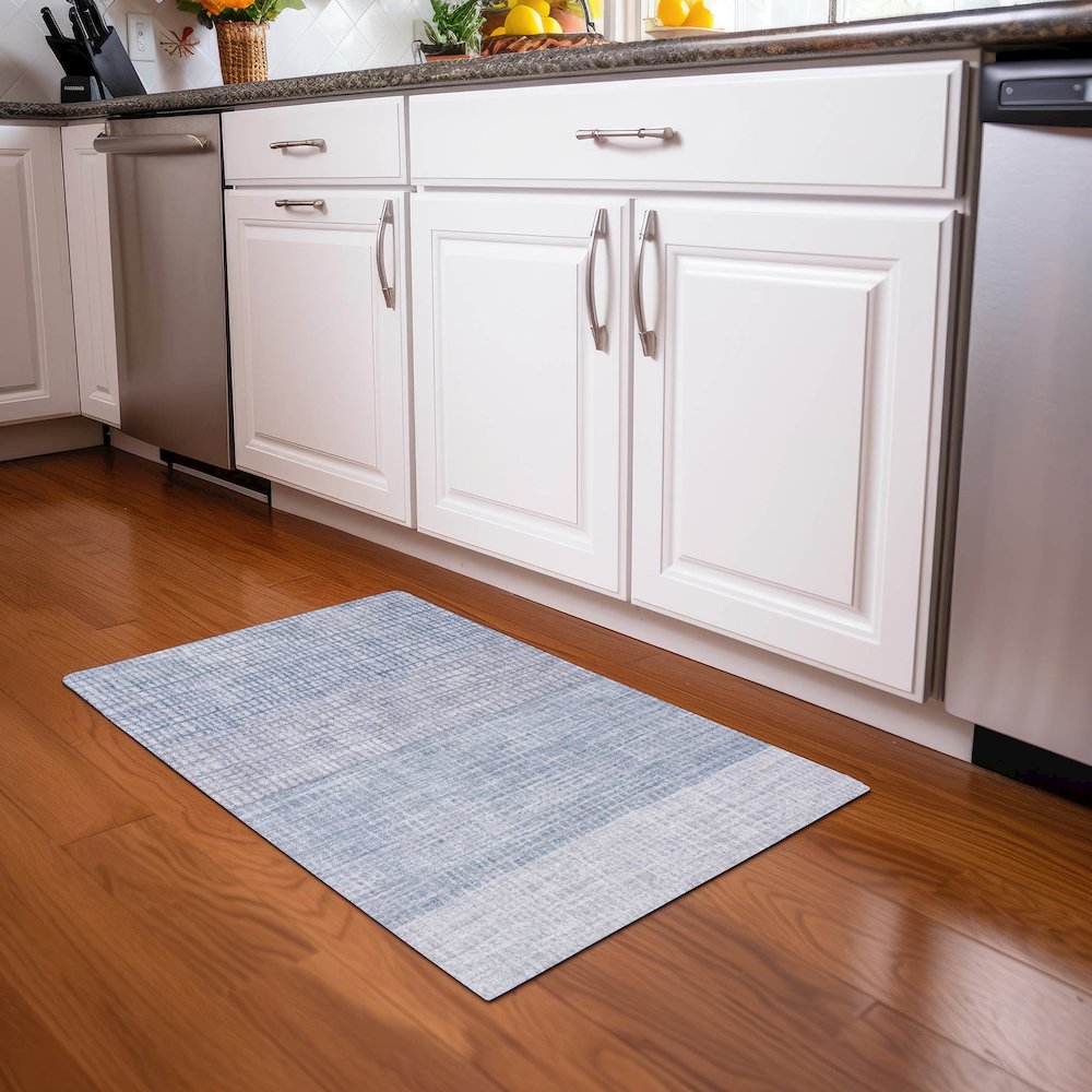 Machine Washable Indoor/Outdoor Chantille Sky 1'8" x 2'6" Rug