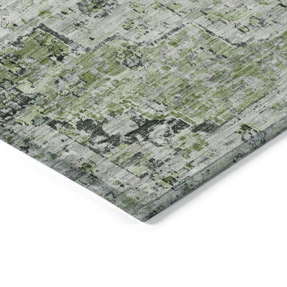 Machine Washable Indoor/Outdoor Chantille Aloe 1'8" x 2'6" Rug