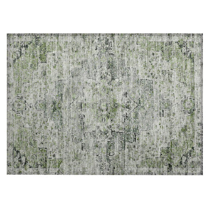 Machine Washable Indoor/Outdoor Chantille Aloe 1'8" x 2'6" Rug