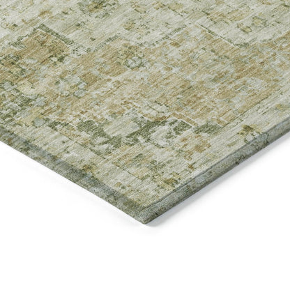 Machine Washable Indoor/Outdoor Chantille Sage 1'8" x 2'6" Rug