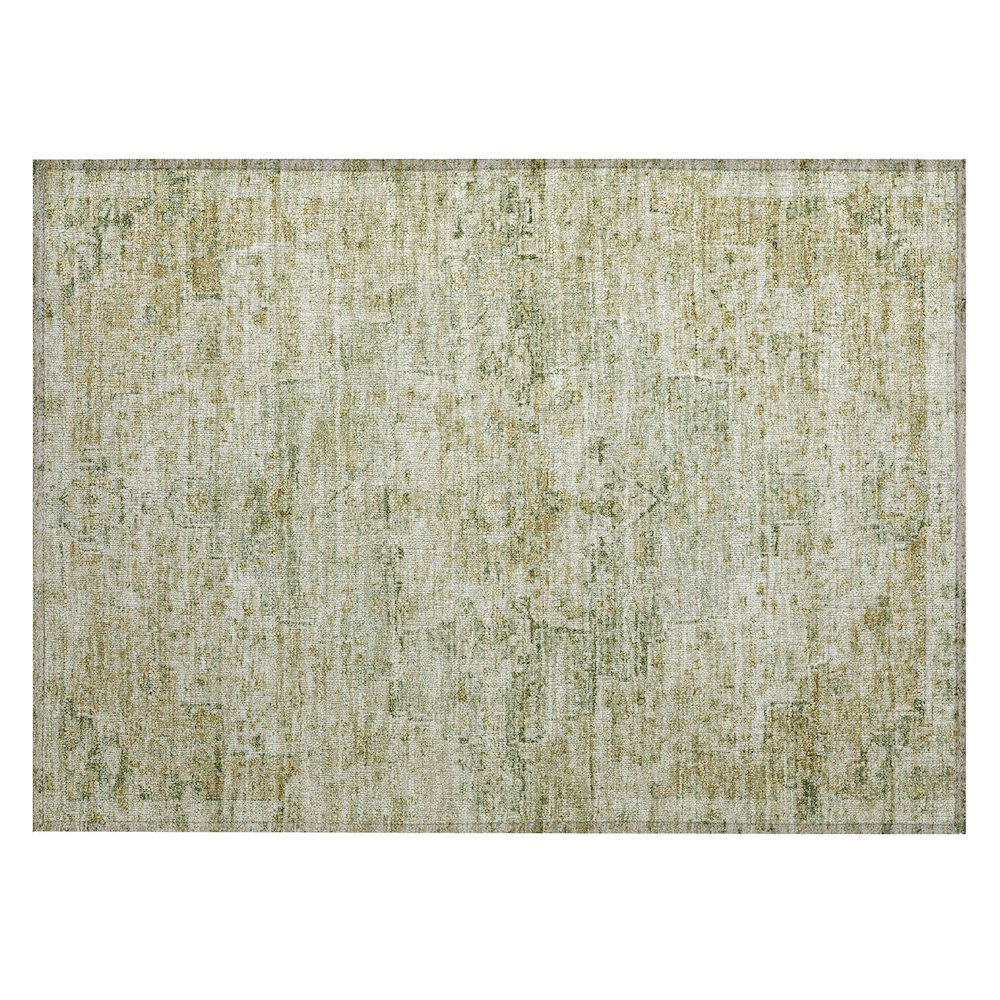 Machine Washable Indoor/Outdoor Chantille Sage 1'8" x 2'6" Rug