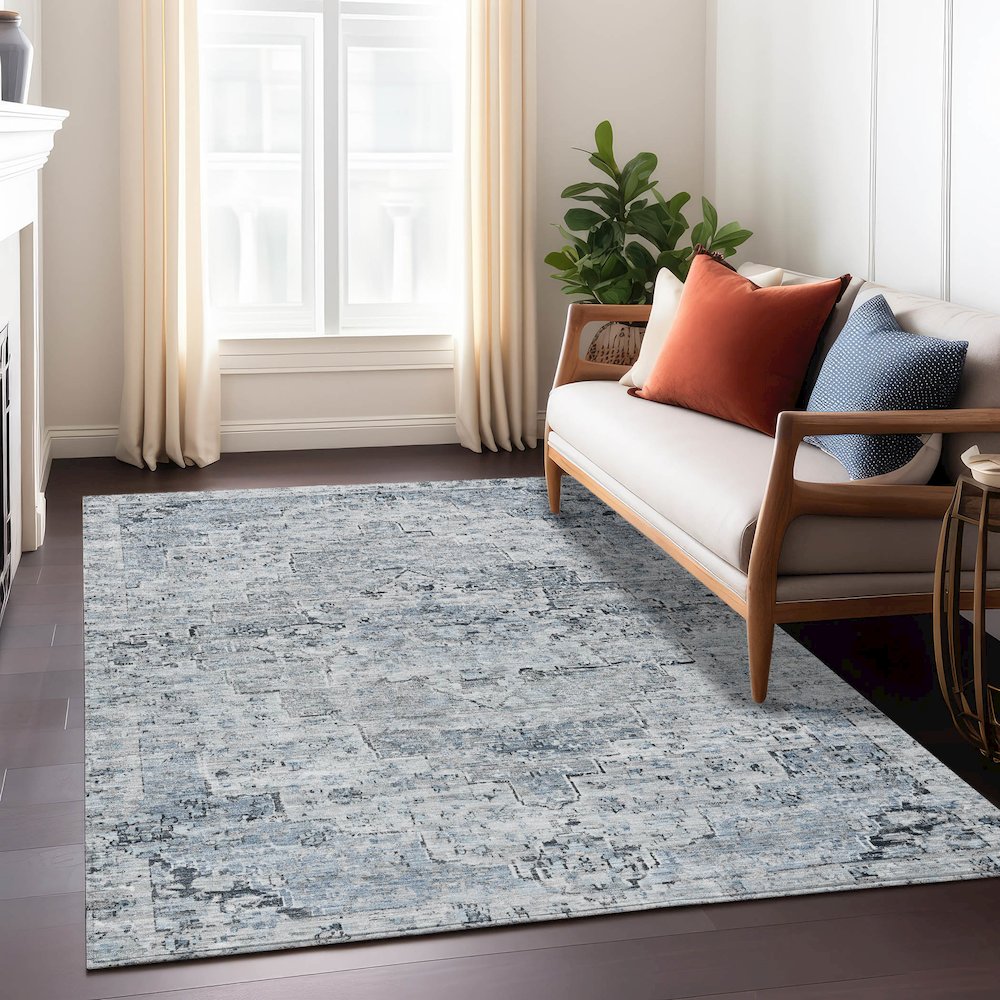 Machine Washable Indoor/Outdoor Chantille Sky 2'6" x 3'10" Rug