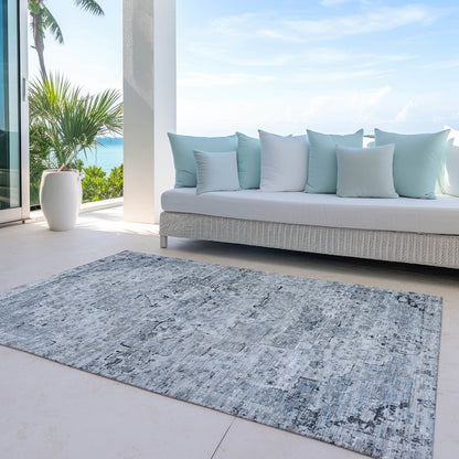 Machine Washable Indoor/Outdoor Chantille Sky 2'6" x 3'10" Rug