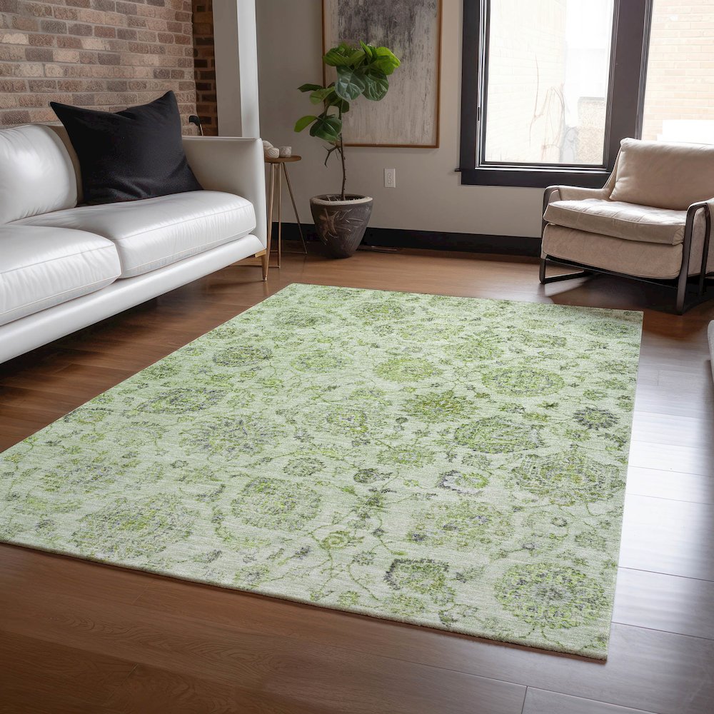 Machine Washable Indoor/Outdoor Chantille Aloe 2'6" x 3'10" Rug